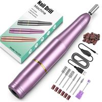 Nail Drill, Electric Nail File Professional Electric Nail Drill Machine, 20000RPM Adjustable Speed E File for Nail, Portable Manicure Pedicure Set