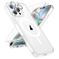 ORETECH Magnetic Case for iPhone 12 Case and iPhone 12 Pro Case, [Compatible with Magsafe] [2 x Glass Screen Protector] [Not Yellowing] Slim Shockproof Protection Matt Frosted Back Cover