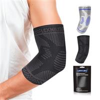 Lexniush Elbow Support for Women Men, Elbow Compression Sleeves for Tennis & Golfers Elbow, Tendonitis Arthritis, Joint Pain Relief Arm Support, Elbow Brace for Weightlifting, Tennis, Golfers, Gym