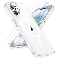 ORETECH Magnetic Case for iPhone 12 Case & iPhone 12 Pro Case, [Compatible with Magsafe] [2 x Glass Screen Protector] [Not Yellowing] Slim Shockproof Protection Matt Frosted Back Case
