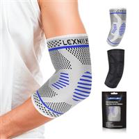 Lexniush Elbow Support for Women Men, Elbow Compression Sleeves for Tennis & Golfers Elbow, Tendonitis Arthritis, Joint Pain Relief Arm Support, Elbow Brace for Weightlifting, Tennis, Golfers, Gym