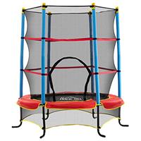 HOMCOM 5.2FT Kids Trampoline for Toddlers with Safety Net Enclosure Outdoor Indoor for Age 3-10 Years