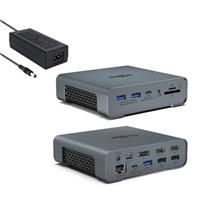 i-magBac USB C Docking Station Dual Monitor,16 in 1 Laptop Docking Station 2 HDMI with Power Supply, 4K/60Hz Displayport, 8 USB Port, Ethernet for Dell/Hp/Lenovo Full Functional Type c Windows laptops
