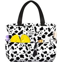 HOMESPON Large Waterproof Beach Tote Bag for Women with Zip and Pockets Foldable Handbag for Travel Pool Shopping Holiday Gym