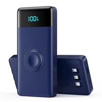 Power Bank 10800mAh for iPhone with Built in Cables,6-in-1 Portable Charger with iWatch Charger,QC4.0+25W PD Fast Charging LED Display USB C Battery Pack for iPhone 16,Samsung,Apple Watch etc-Pink