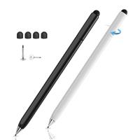 2-in-1 Rotating Stylus Pens for Touch Screens, DIGIROOT Magnetic iPad Stylus 2 Pack Universal Tablet Pen for IPad Pro/iPhone/Samsung Galaxy/Huawei/Xiaomi/Surface