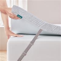 Bonnvia Mattress Topper, Mattress Topper with Machine Washable Bamboo Fibre Cover