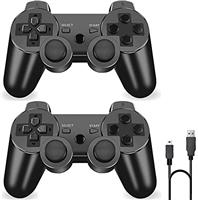 P-S3 Controller 2 Pack[2025 NEWEST] PS-3 Wireless controller Playstation 3 Controller Wireless Bluetooth Gamepad with USB Charger Cable for PS-3 Console