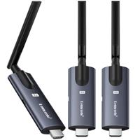 Lemorele Wireless HDMI Transmitter and Receiver, 656FT Range - 1080P@60Hz Wireless HDMI, 2.4/5G Dual-Band Ultra Low Latency, Plug & Play, Multi-Scenario Streaming for TV,Projector, Camera, Laptop