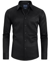 DEMEANOR Mens Dress Shirts Long Sleeve Dress Shirts for Men Slim fit Shirt Mens Casual Shirts Non-Iron Men Formal Shirts