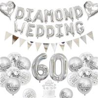 Wedding Decorations, Wedding Anniversary Decorations Wedding Balloons Happy Anniversary Balloons Metallic Gold White Balloons Banner Wedding Cake Topper
