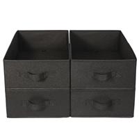 JAKAGO Wardrobe Storage Organiser 4 Pack,Foldable Superior Clothes Drawer Organisers 39 x 29 x 14 cm, Storage Boxes for Clothes Shirts Pants Towels Toys