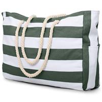 oscaurt Beach Bag Large Waterproof Beach Tote Bags with Zip and Rope Handle Summer Holiday Essentials Shoulder Handbags for Travel Shopping Pool Gym Picnic