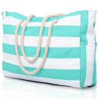 oscaurt Beach Bag Large Waterproof Beach Tote Bags with Zip and Rope Handle Summer Holiday Essentials Shoulder Handbags for Travel Shopping Pool Gym Picnic