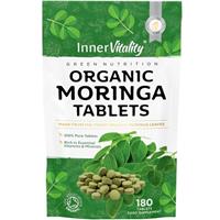 Organic Moringa Powder, 300g Premium UK Certified Organic Pure Moringa Leaf Rich in Essential Vitamins & Minerals by Inner Vitality
