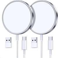 Magnetic Wireless Charger Fast Apple Mag-Safe Charger for iPhone 16 Pro Max/16 Pro/16 Plus/16/15 Pro Max/15/14/13/12 Series AirPods3/2 LED Magnet Charging Pad Mag Safe Charger with Dual Charging Ports