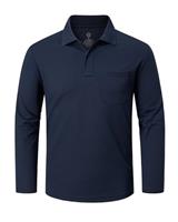 Outdoor Ventures Men's Long Sleeve Polo Shirt UPF50+ Breathable Golf Polo Moisture Wicking Quick Dry T Shirt Stretch Sports Athletic Tennis Performance Polo Lightweight Casual Work Top