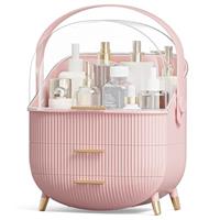 Multi-Function Make Up Case Dustproof Cosmetic Storage Box, Organizer Skin Care Products Jewelry Organizer Finishing Box for Bedroom Bathroom Desktop