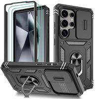 Pilaru 3 in 1 for Samsung S25 Series Case with 2 Screen Protector & Kickstand Ring & Camera Cover Military Grade Drop Shockproof Protection [360 Full Body] Case for Samsung Galaxy S25 Series