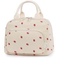 HOMESPON Insulated Lunch Bag for Women Men Adult Cute Corduroy Cool Bag Lunch Box Container Large Capacity Lunch Tote for Work School or Picnic