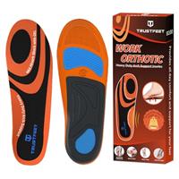 Trustfeet Work Orthotic Heavy Duty Support Insoles,Anti Fatigue Relieve Foot Pain Work Boot Shoes Inserts for Standing All Day,Plantar Fasciitis High Arch Support Insoles for Man Women