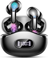 Wireless Earbuds, Bluetooth 5.3 Headphones in Ear with 4 ENC Mic, 2025 New Wireless Headphones Noise Cancelling Ear buds, 40Hrs Deep Bass Wireless Earphones IP7 Waterproof Earphones USB-C, LED Display