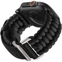 Bandletic Compatible with Apple Watch Ultra 2 Straps - Paracord Nylon Strap 49mm 45mm 46mm 44mm for iWatch Series Ultra SE 10 9 8 7 6 5 4, 42mm (3 2 1) Sport Watch Bands for Men Women