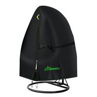 BEEWAY Swing Egg Chair Cover Waterproof, Outdoor Patio Rattan Hanging Cocoon Chair Cover with Zipper - 420D Oxford Fabric, Anti-UV , Windproof