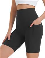 BALEAF Women's Gym Running Shorts Compression High Waisted Pockets Cycling Workout Sports Shorts