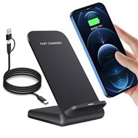 Wireless Charger Fast Wireless Charging Stand Compatible with iPhone 16 15 14 13 12 11 Pro Max/XS/XR/15 16 Plus,Samsung Galaxy S24/S23/S22/S21/S20/S10/Note 20/10,Pixel 9/87/6 Pro