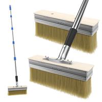 55" Long Handle Paint Brush,Decking Large Paint Brush Deck Stain Applicator for Walls,Woodfloors,Woodstains,Decking Paints,Decking Stains,Fence Wall Furniture with 2 Pcs 7.1" Paint Brush Heads