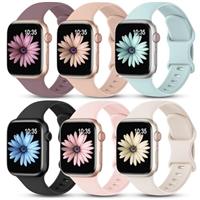 Higgs 6 Pack Sport Straps Compatible with Apple Watch Straps 10 42mm 38mm 40mm 41mm Women Men, Soft Silicone Strap Replacement Watchbands for iWatch Ultra/Ultra 2,Series 9 8 7 6 5 4 3 2 1 SE