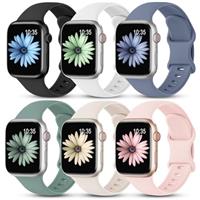 Higgs 6 Pack Sport Straps Compatible with Apple Watch Straps 10 42mm 38mm 40mm 41mm Women Men, Soft Silicone Strap Replacement Watchbands for iWatch Ultra/Ultra 2,Series 9 8 7 6 5 4 3 2 1 SE