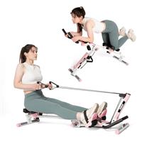 TODO 3 in 1 Rowing Machine for Home, Multifunctional Rowing Machine with 2 Intensities Adjustable, AB Machine Abdominal Rowing Fitness Quiet for Home Use, Maximum 120 kg