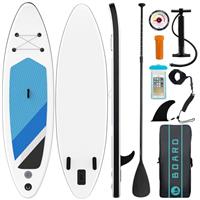 Inflatable Stand Up Paddle Board 320x76x15cm SUP Inflatable Paddle Boards Ultra Light Surfing Board Kit for Adults, Set with Adjustable Paddle Hand Pump Fin Backpack Phone Case Repair Kit