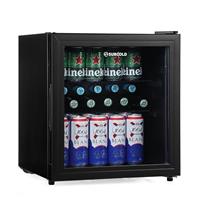 Subcold Cave Solid Door Beer Fridge for Wine & Drinks | Mini Fridge Chiller with Can Dispenser | Lockable Mini Fridge for Bedrooms Quiet | Small Fridge Frost-Free Larder (Black)