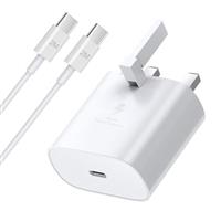 For Samsung 45W Super USB C Fast Charger 2.0,USB Type C Cable and Plug Charge for Galaxy S25/S24 Ultra/S24+/S23 Ultra/S23+/S22 Ultra/S22+/S20 Ultra/A16/A15/A25/A34/A35/A54/A55/M55/C55/F55/Tab S9 S8
