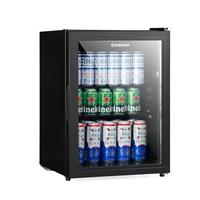 Subcold Cave Solid Door Beer Fridge for Wine & Drinks | Mini Fridge Chiller with Can Dispenser | Lockable Mini Fridge for Bedrooms Quiet | Small Fridge Frost-Free Larder (Black)