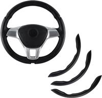 Einesin 3pcs Car Carbon Fiber Anti-Skid Steering Wheel CoverSegmented Steering Wheel Protector, Butterfly Steering Wheel Cover, Universal 99% Car Wheel Cover Protector