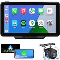 Aonerex Wireless Apple CarPlay Android Auto Screen for Car, HD Touch Screen Sat Nav Car Stereo Portable Car Play Mirror Link Music Video Player Siri/AirPlay/AUX/FM/Radio
