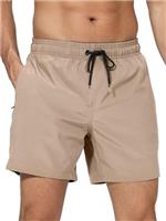 Arcweg Men's Swim Trunks Mens Board Shorts with Zipper Pockets Surfing Stretchy Beach Shorts Breathable Mesh Lining Quick Dry