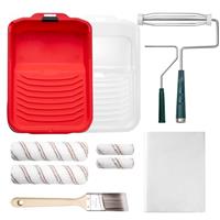 Mister Rui Paint Roller Set, 9" Microfiber Paint Rollers Kit, 9" Microfiber Paint Roller Set with Frame, Paint Rollers and Trays Set, Paint Brush for Walls & Ceilings