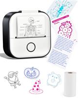 Memoking Mini Sticker Printer - T02 Portable Printer, Thermal Photo Printer Machine for Study, Notes, Pictures, Photos, Journals, Compatible with Phone & Tablet