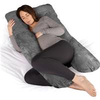 Dreamcatcher Pregnancy Pillow, U Shaped Shredded Memory Foam Maternity Pillow, Full Body Support Pregnancy Pillows for Sleeping, Machine Washable & Removable Velvet Cover