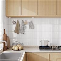 Yoillione Upgrade Thicker Peel and Stick Wall Tiles Backsplash for Kitchen and Bathroom, Metro Subway Tiles Self Adhesive Tile Stickers 3D Stick on Tiles Splashback Grey