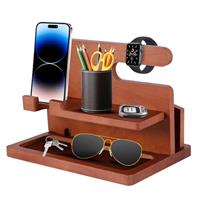 PCXWTLN Gifts for Men Wood Phone Docking Station, Bedside Or