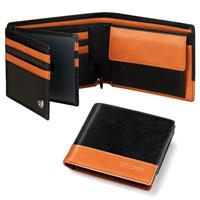 HOCRES Wallets for Mens Muti-Functional RFID Blocking Leather Slim Wallet with 15 Credit Card Holders, 2 Banknote Compartments & 2 ID Window Minimalist Wallets Men with Gift Box