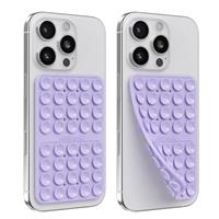 Silicone Suction Cup Phone Case Mount Double Sided, Hands-Free Phone Accessories Holder for Selfies and Videos, Silicon Sticky Phone Grip for iPhone and Android