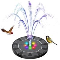 AISITIN Outdoor Solar Water Fountain 10W Foldable Solar Pond Pump, solar powered fountain with Adjustable Stand, Solar Water Pump with 4 Fountain Styles, Suitable for Garden, Pond, DIY Water Feature