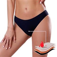 BIOECEUA Period Pants for Women Swimming, 4Ply Leakproof Traceless Bikini Menstrual Swimwear Bottoms for Girls Teens, Super Absorbent Quick Dry Swim Shorts for Beach Pool